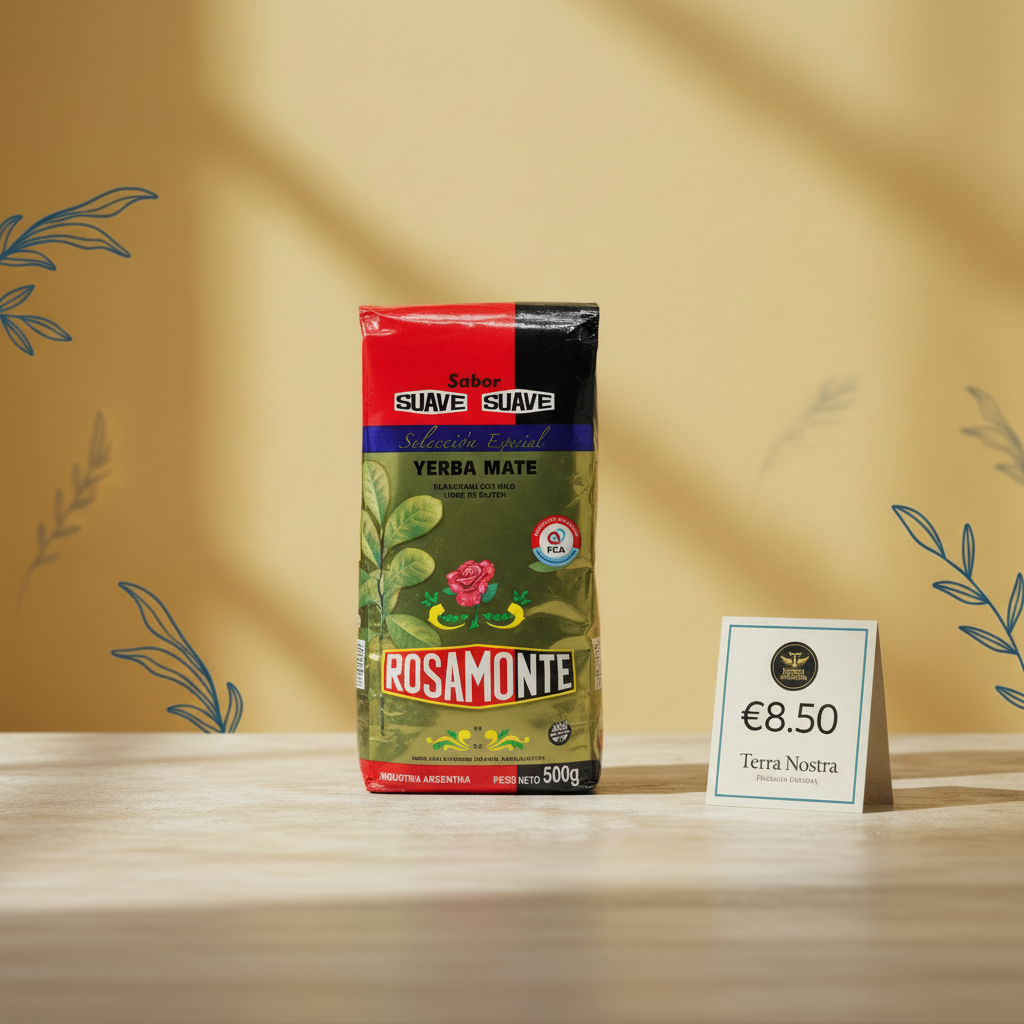Rosamonte Yerba Mate 500g во Yerba шаблон со Terra Nostra картичка со цена €8.50