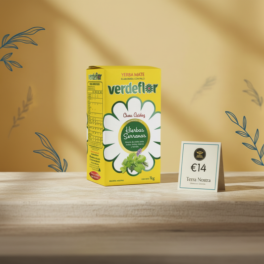 Verdeflor Yerba Mate 1kg со Terra Nostra картичка и оригинален Yerba шаблон