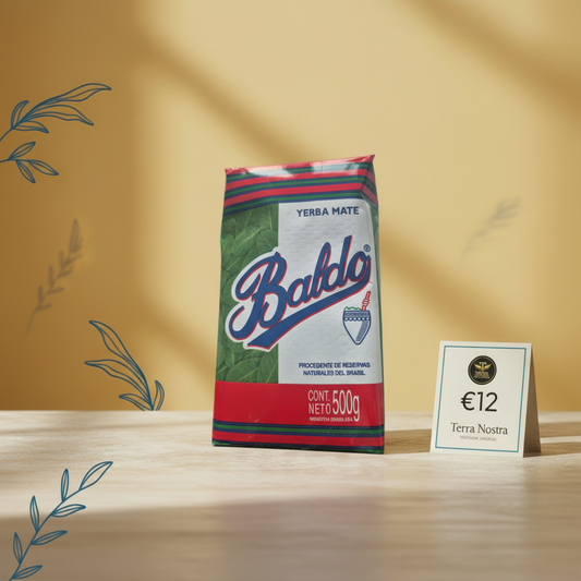 Baldo Yerba Mate 500g во Yerba шаблон со Terra Nostra картичка со цена €12