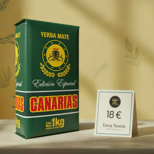 Canarias Green Yerba Mate 1kg во Yerba шаблон со Terra Nostra картичка со цена 18 €