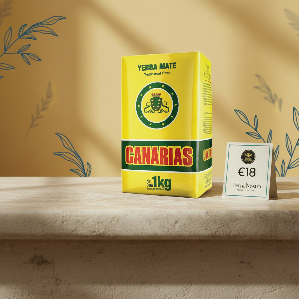 Canarias Yerba Mate 1kg со Terra Nostra картичка и цена €18